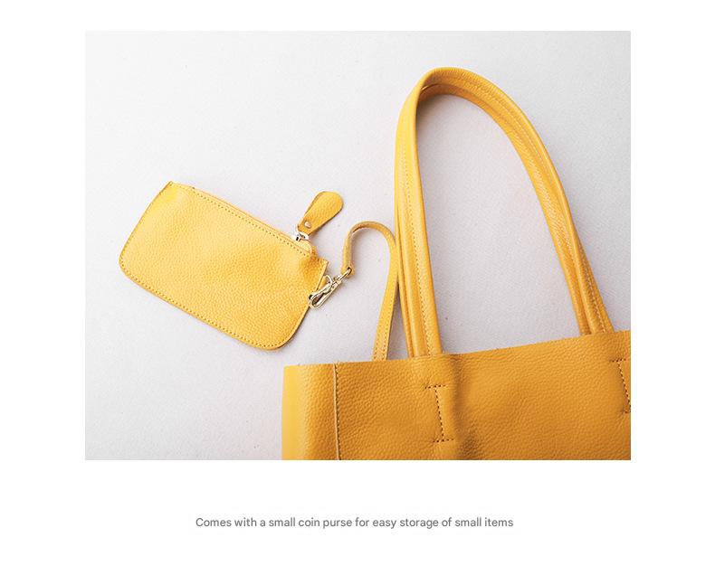 Women Leather Tote Bag Large Capacity Office Shoulder Purse