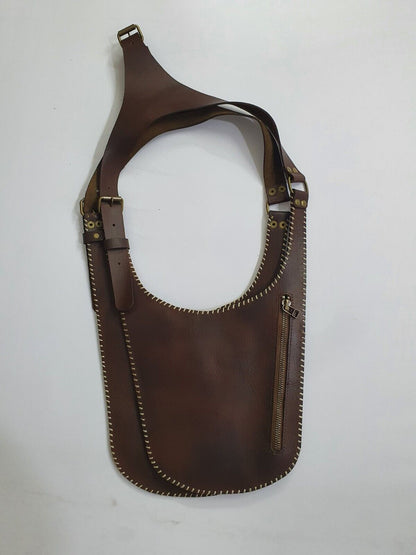 Brown Leather Shoulder Holster Bag