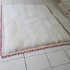 White Sheepskin Bed Pad with Soft Natural Wool Covering