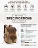 Vintage Canvas Leather Camera Backpack with Dual Buckles and Dividers