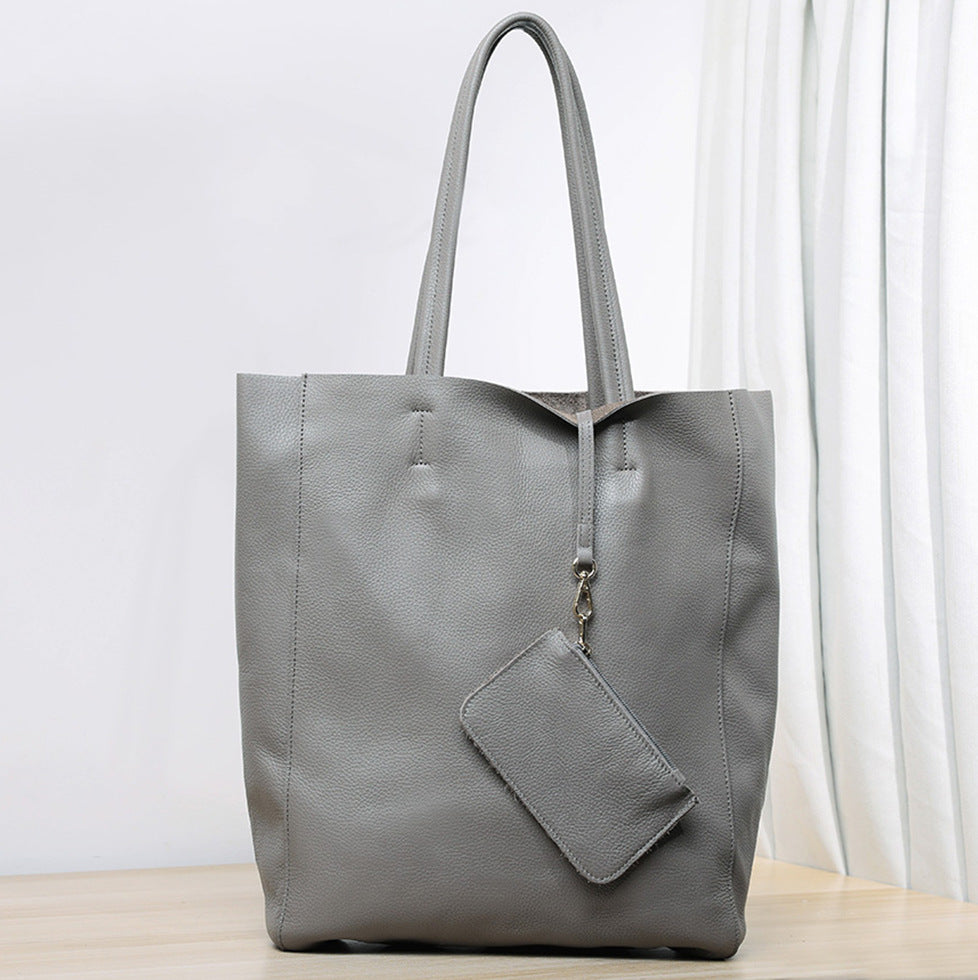 Women’s Large Leather Shoulder Tote Bag For Office