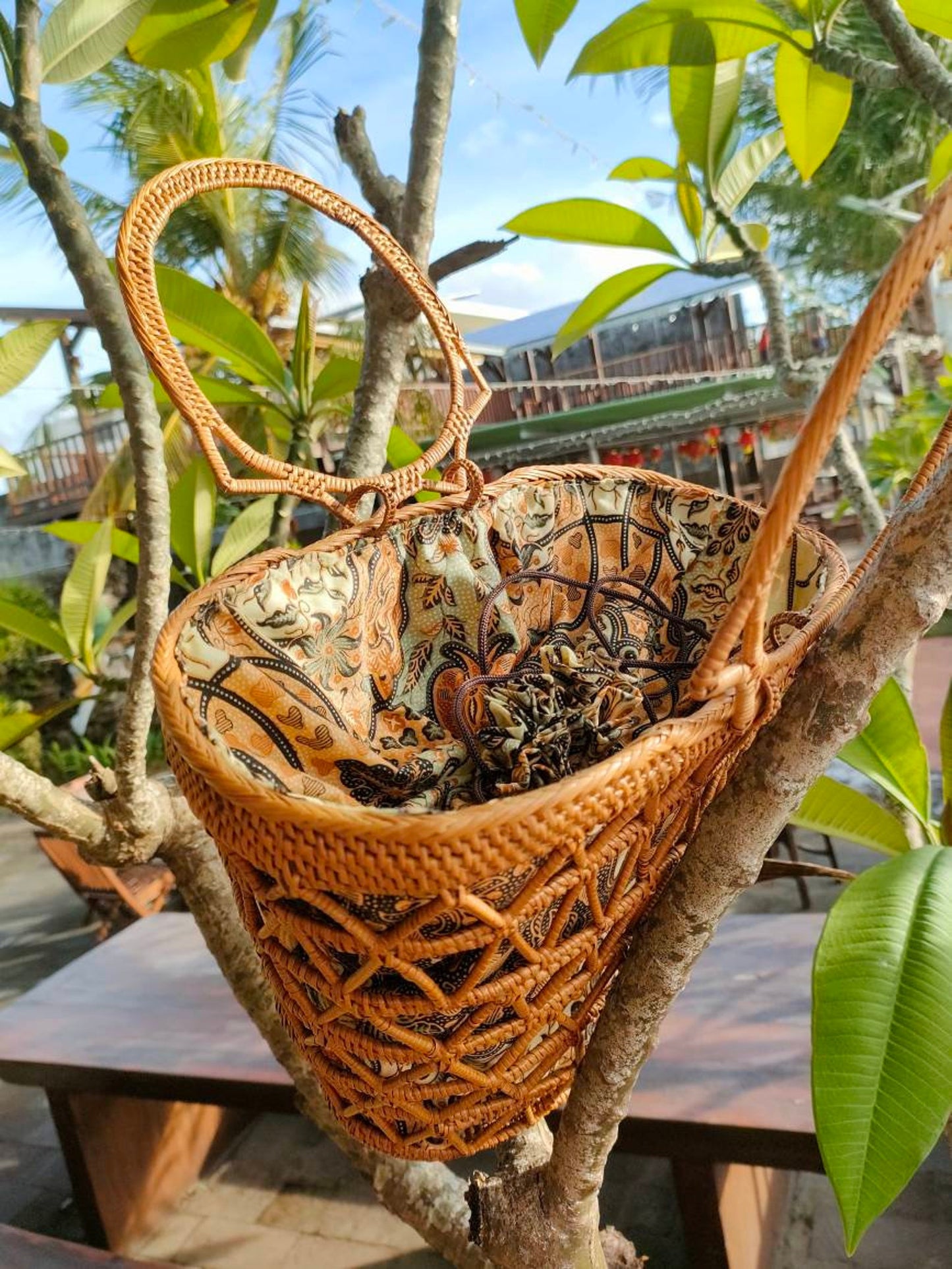 Handcrafted Rattan Tote Handle Bag