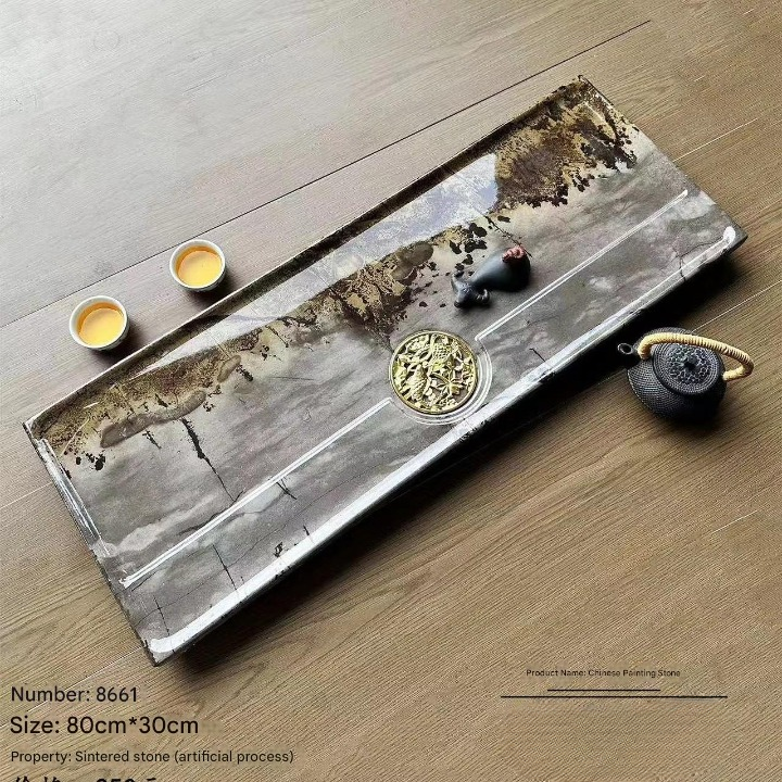 Luxury Stone Tea Tray for Modern Tea Table Setups