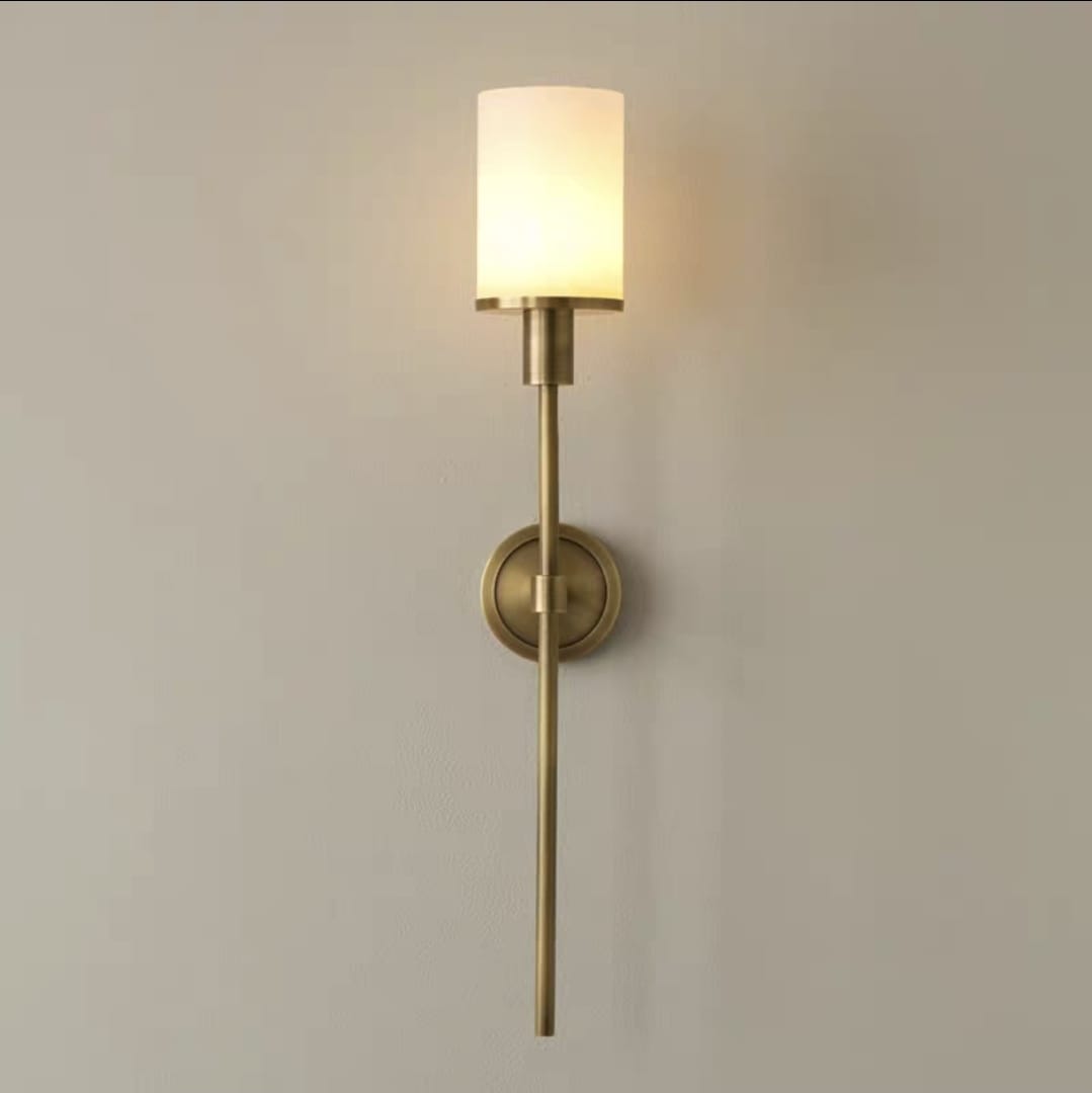 Natural Marble Wall Lamp Modern Brass Wall Light