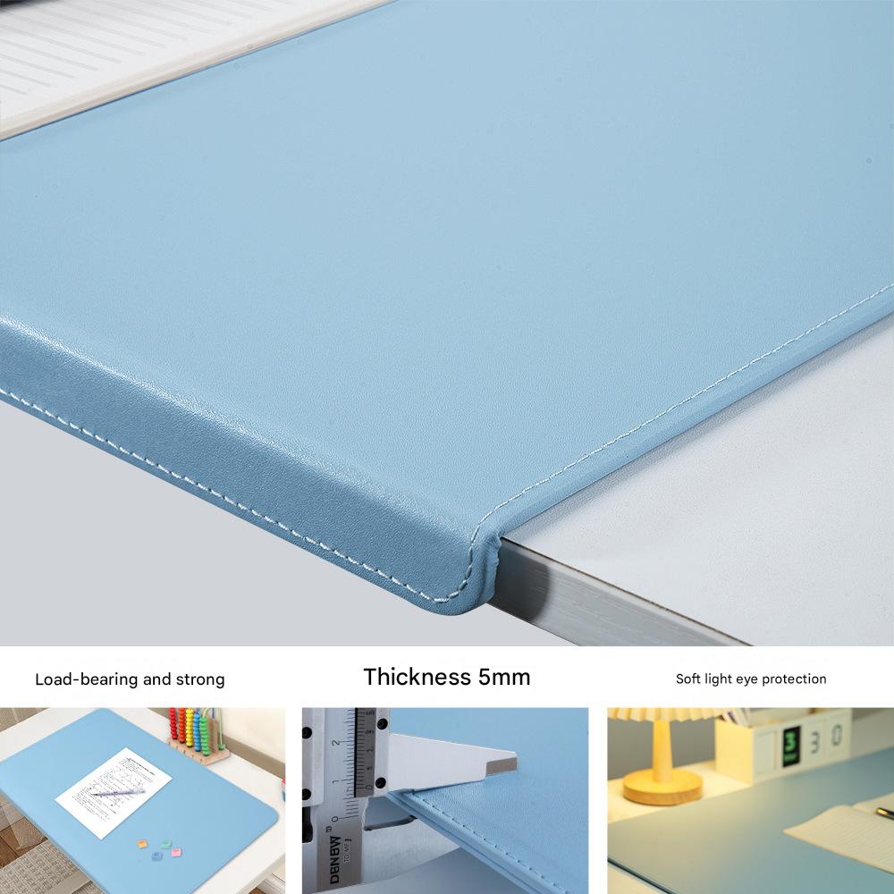 Leather desk mat with edge cover