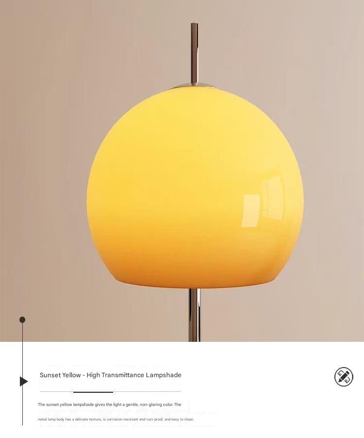 Retro mushroom glass floor lamp for living room