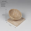 European Natural Marble Flower Pot Succulent Planter Indoor Stone Bowl