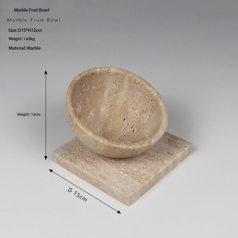 European Natural Marble Flower Pot Succulent Planter Indoor Stone Bowl