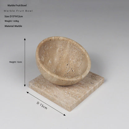 European Natural Marble Flower Pot Succulent Planter Indoor Stone Bowl