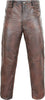 Distressed Leather Brown pant Men's