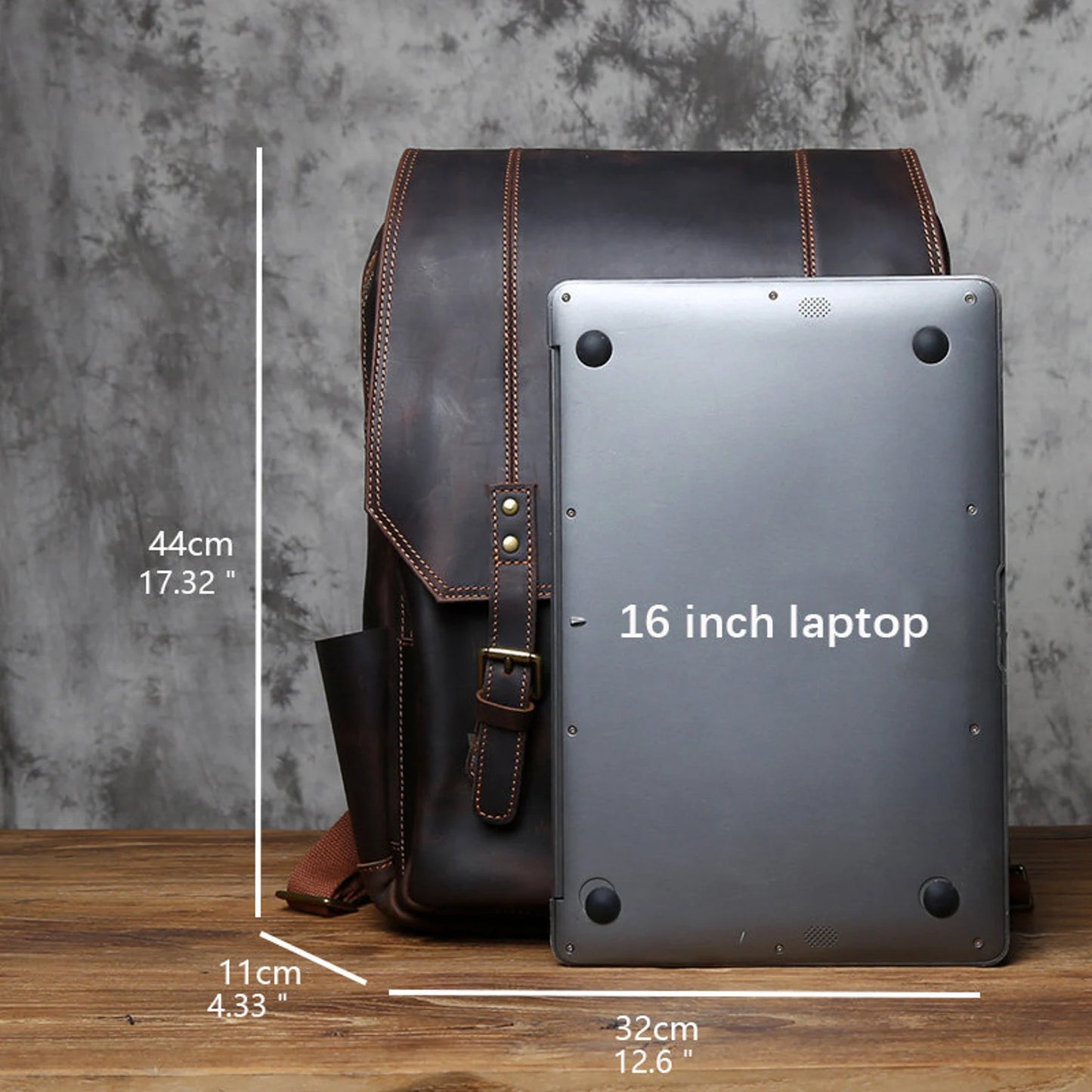 Genuine leather Rucksack Retro Style