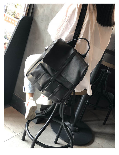 Women Leather Backpack with Laptop Compartment
