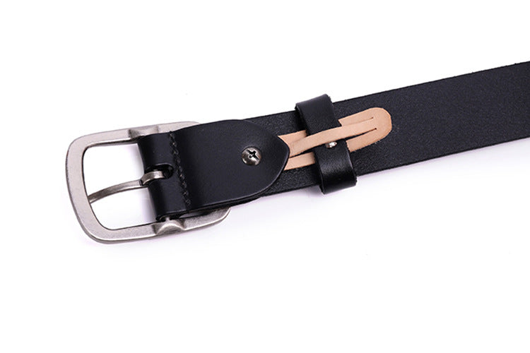 Hex Stud Punk Men Leather Belt