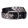 Hex Stud Punk Men Leather Belt