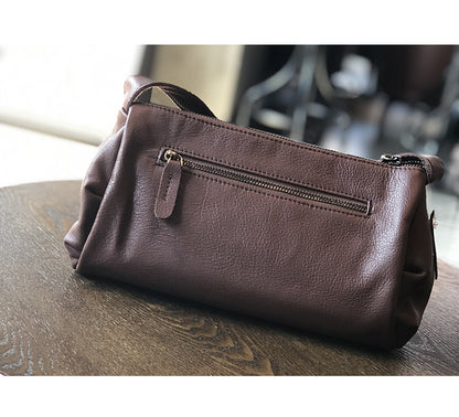 Genuine Leather Shoulder Crossbody Bag for Women Soft Wrinkled