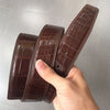 Genuine crocodile belly leather belt