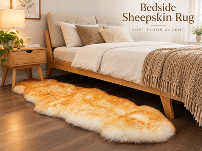 Genuine Sheepskin Throw for Sofa, Bedside and Living Room Decor