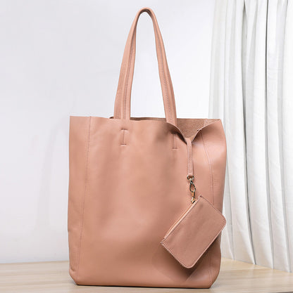 Women’s Large Leather Shoulder Tote Bag For Office