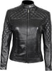 Women's Black Leather Jacket Slim Fit