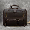 Genuine Leather Office Laptop Bag with Trolley Sleeve