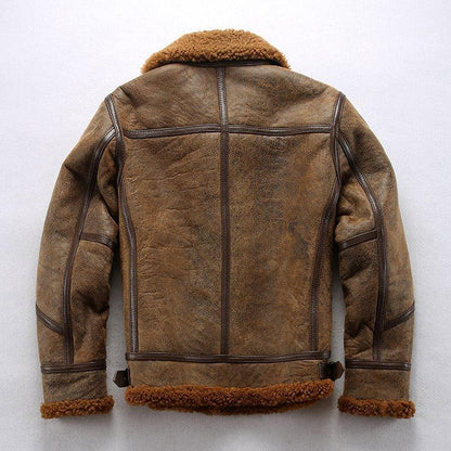 Shearling Bomber Leather Jacket Aviator