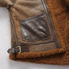 Shearling Bomber Leather Jacket Aviator