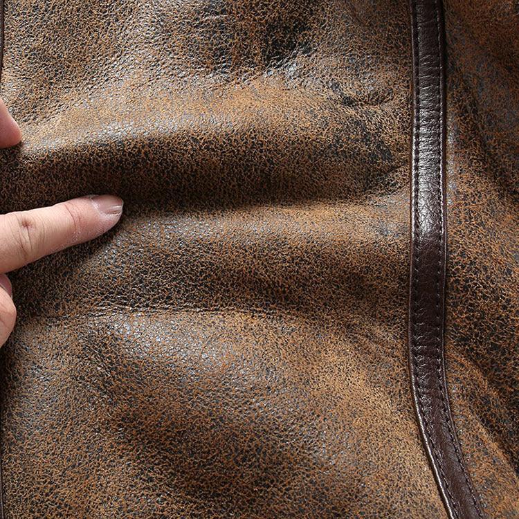 Shearling Bomber Leather Jacket Aviator