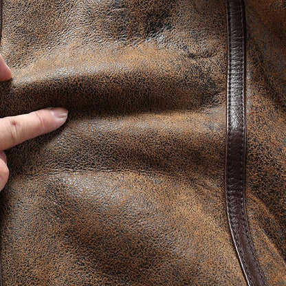 Shearling Bomber Leather Jacket Aviator