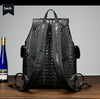 Men genuine crocodile leather backpack
