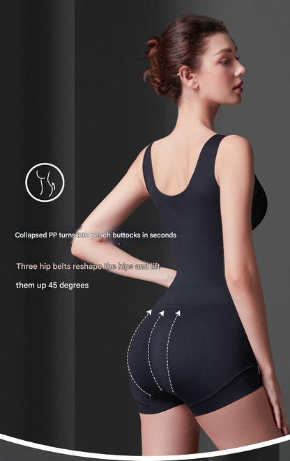 Seamless Lace Body Shaper Bodysuit with Bra and Hip Lift