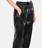 Ladies Leather Trouser With Elastic and Drawstring Waistband