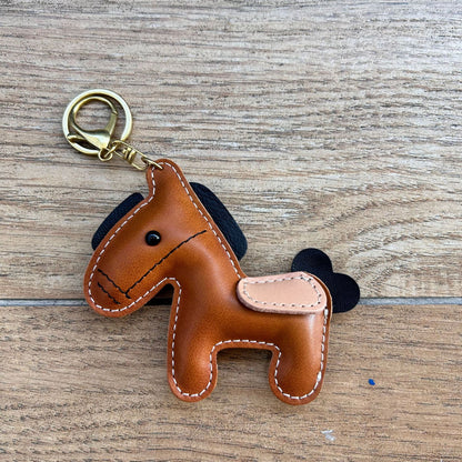 Leather horse keychain cute pony bag charm gift accessory 12