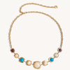 Women’s Silver Tone Geometric Stone Waist Chain