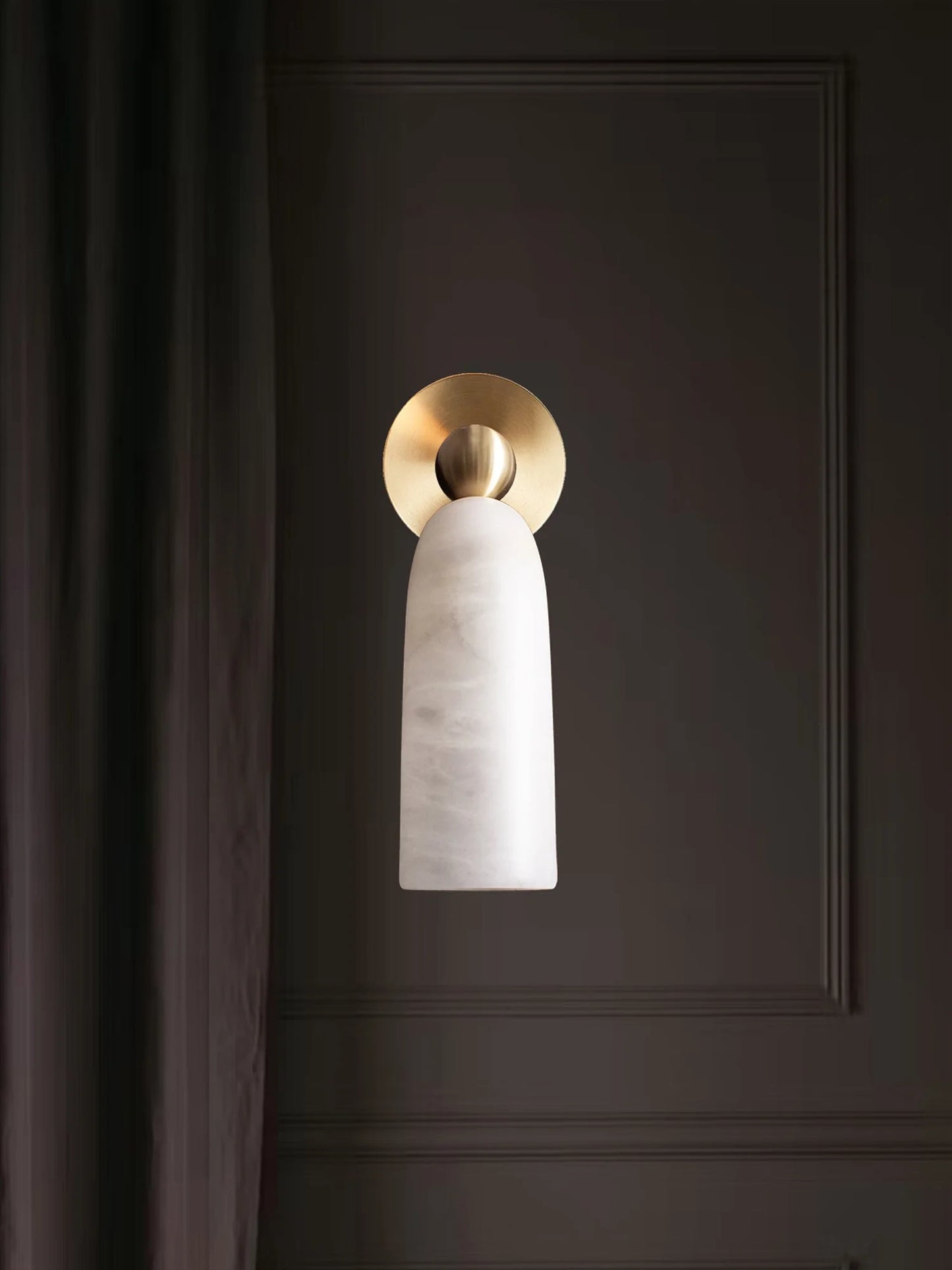 Spanish Marble Wall Lamp Modern Brass and Marble Wall Sconce