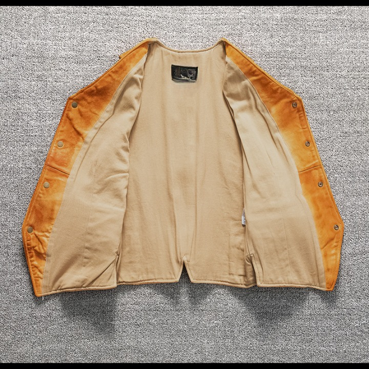 Men Vintage Brown Genuine Leather Vest