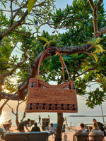 Handmade Rattan handbag With Coconut Button