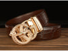 Men’s Leather Belt with Dragon G-Shaped Buckle