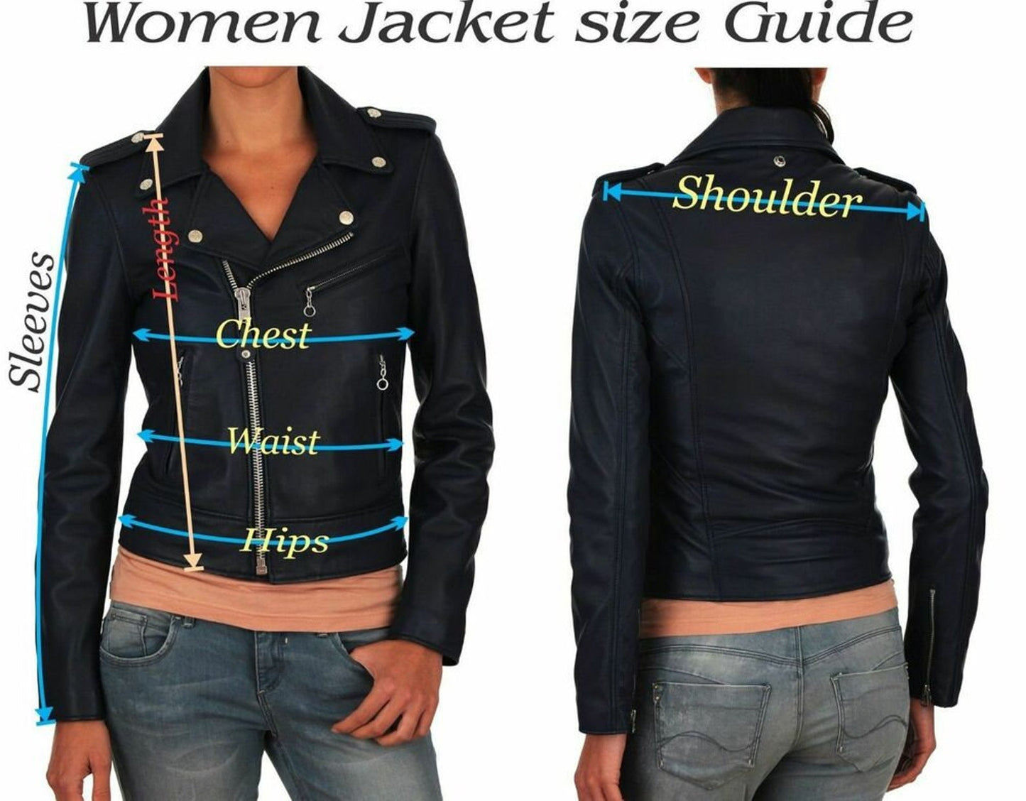 Slim Fit Leather Jacket Women