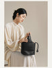 Women’s Genuine Leather Bucket Handbag Purse