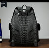 Men genuine crocodile leather backpack