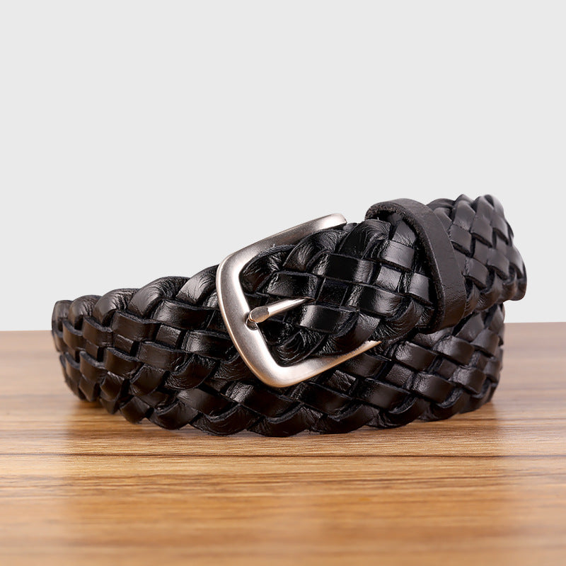 Braided Real Leather Belt For Women