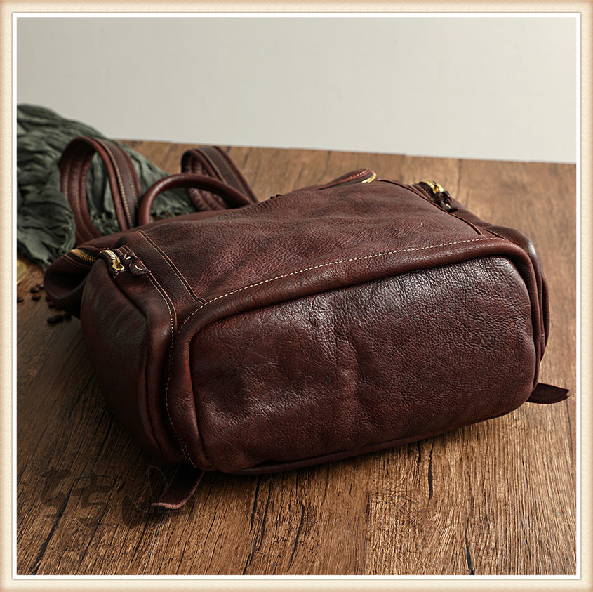 Genuine Leather Large Backpack Travel