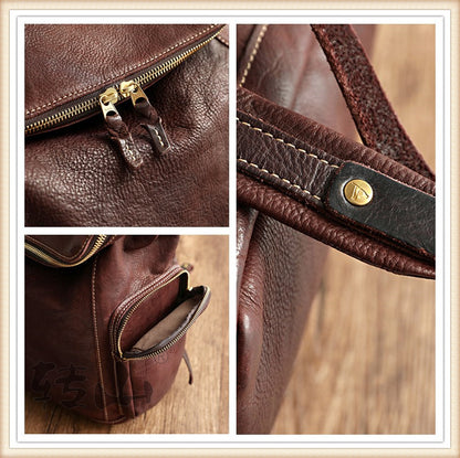 Genuine Leather Large Backpack Travel