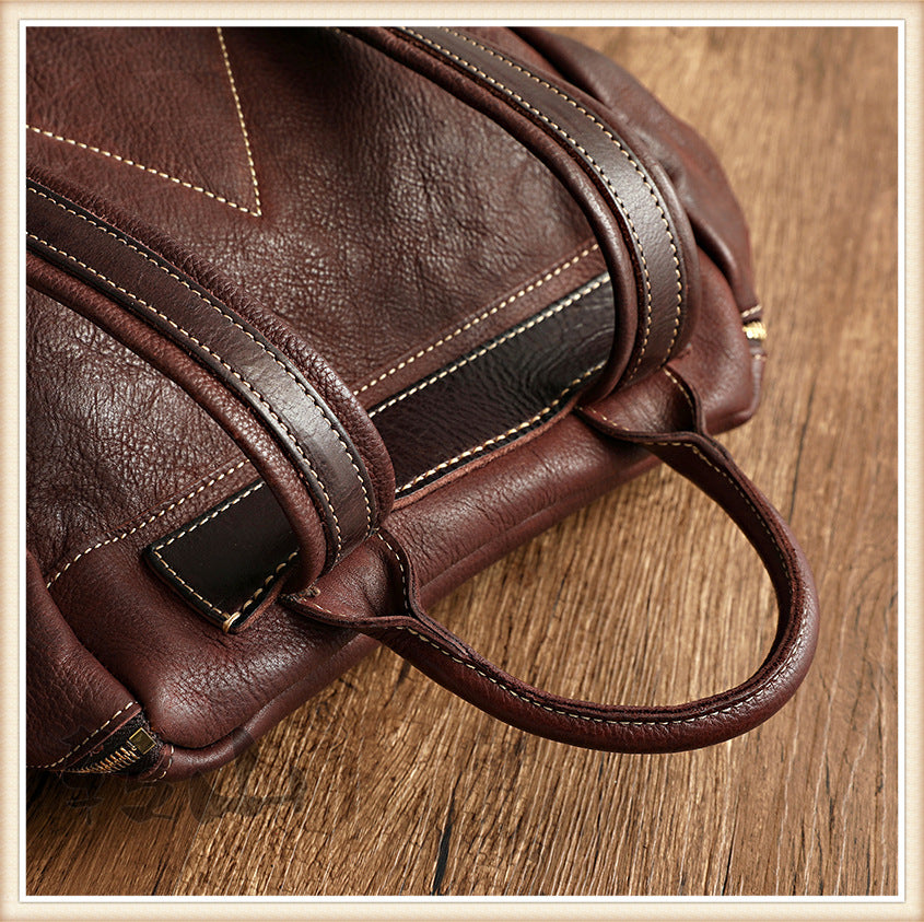 Genuine Leather Large Backpack Travel