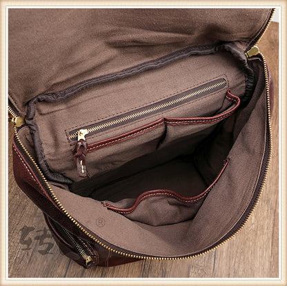 Genuine Leather Large Backpack Travel