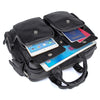 Genuine Leather Office Briefcase Laptop Bag with Trolley Sleeve for Men