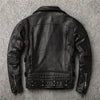 Men’s Slim Fit Top-Grain Cowhide Biker Jacket