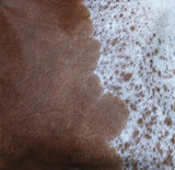 Brown White Natural Cowhide Cushion Cover