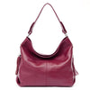 leather shoulder bag women with tassel