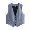 v neck sleeveless lazer vest women's